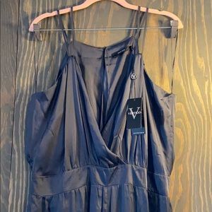 Vertigo jumpsuit fully lined dark grey pockets NWT